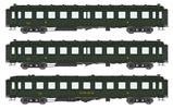 REE Modeles VB-371 French SNCF Set of three BACALAN Coaches (2 x 2nd classe B11myfi 54820, 54759 + 1 x Buffet B3r 5486